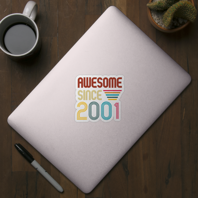 Awesome since 2001 -Retro Age shirt by Novelty-art